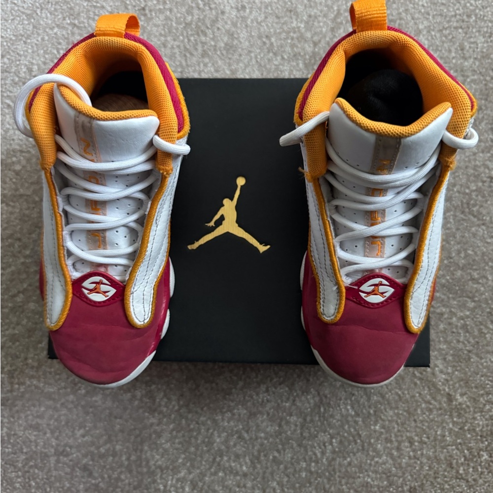 Jordan Kids' Red and Orange Sneakers